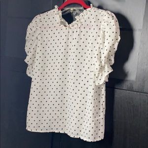 SOLD.....Sheer summer Polka dot blouse!!